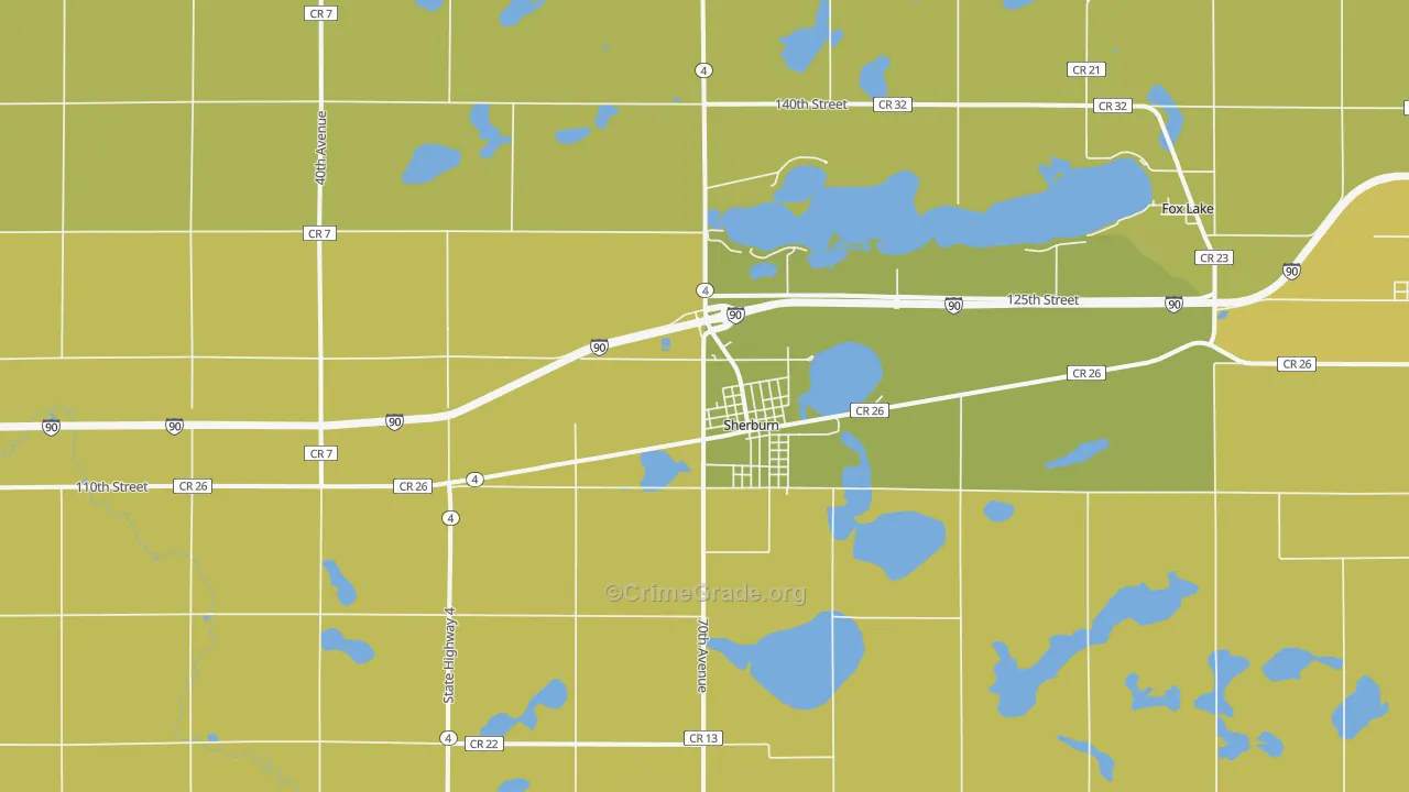 56171, MN Map of Drug-Related Crime Rates