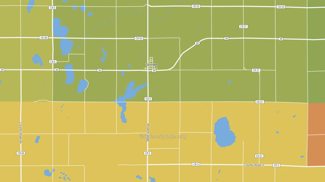 56174, MN Map of Drug-Related Crime Rates