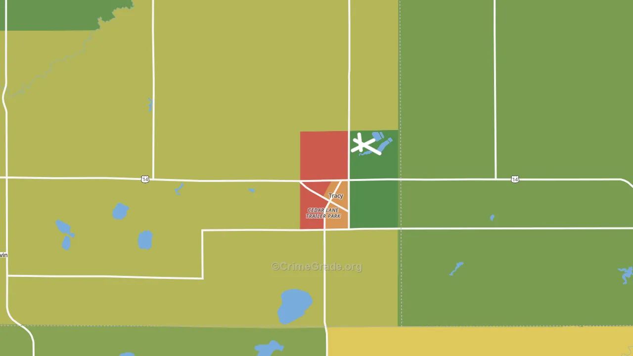 56175, MN Map of Drug-Related Crime Rates