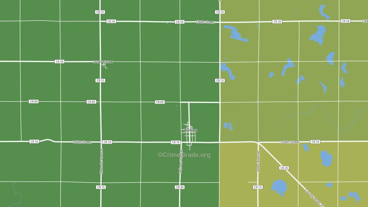 56185, MN Map of Drug-Related Crime Rates