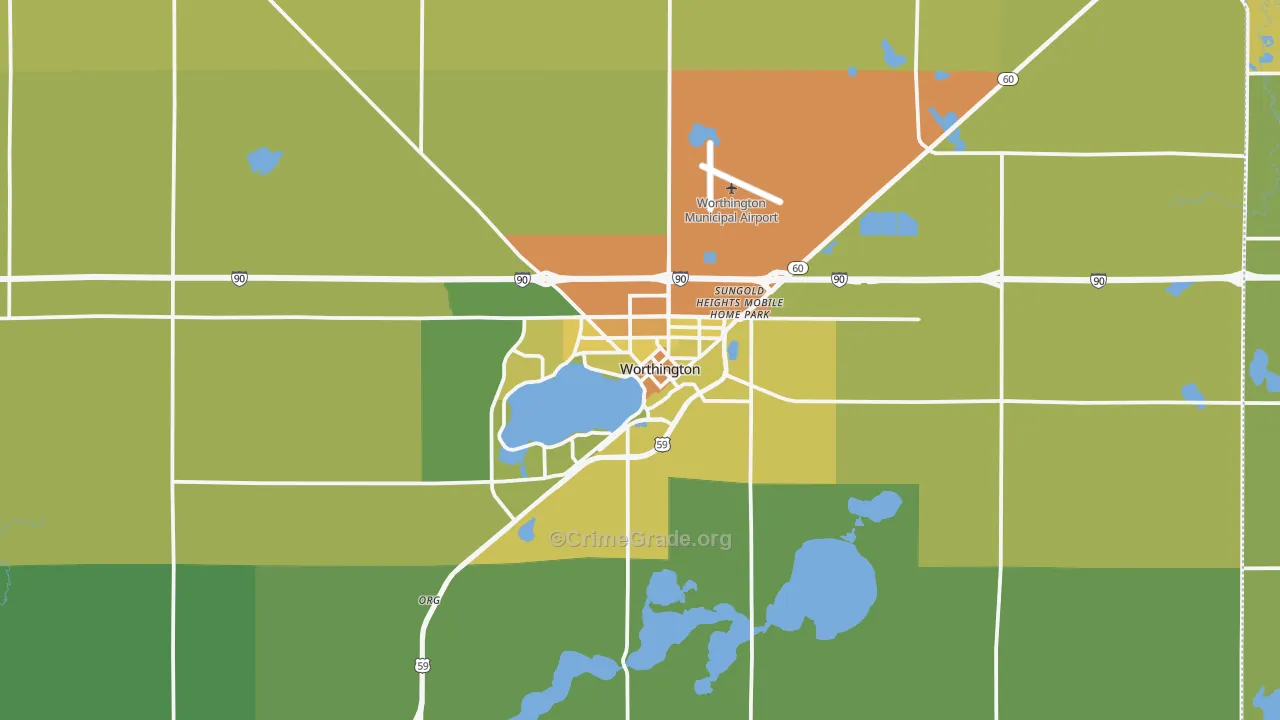 56187, MN Map of Drug-Related Crime Rates