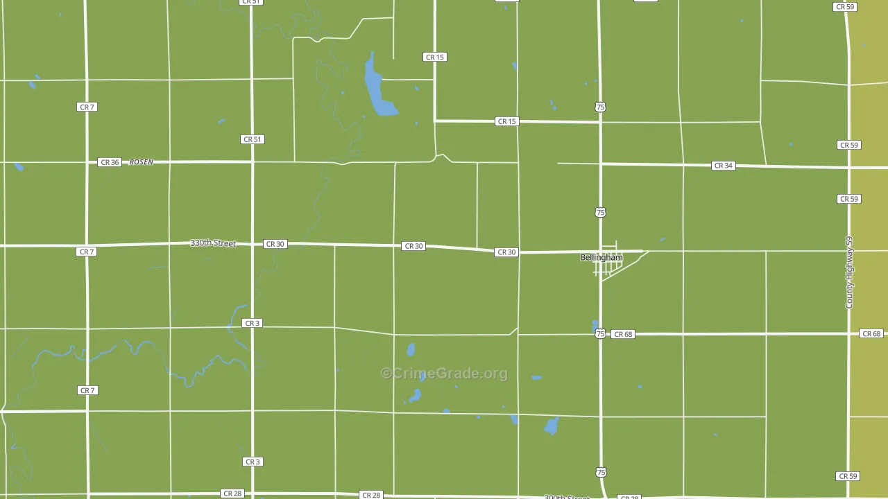 56212, MN Map of Drug-Related Crime Rates