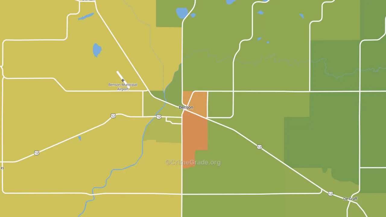 56215, MN Map of Drug-Related Crime Rates