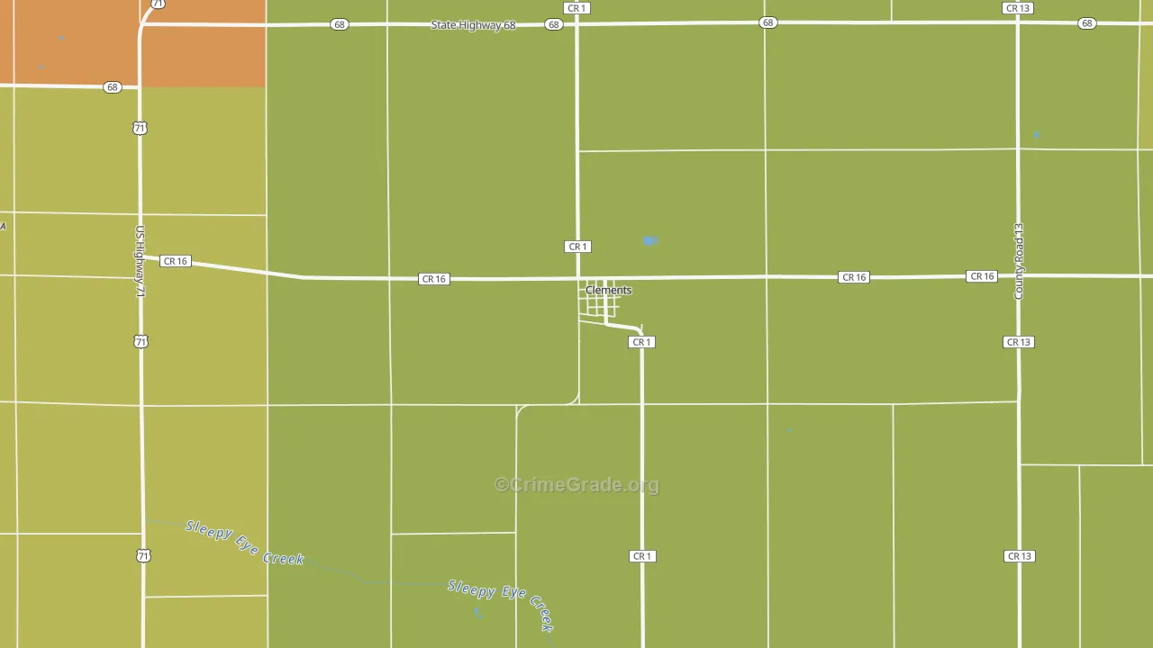 56224, MN Map of Drug-Related Crime Rates