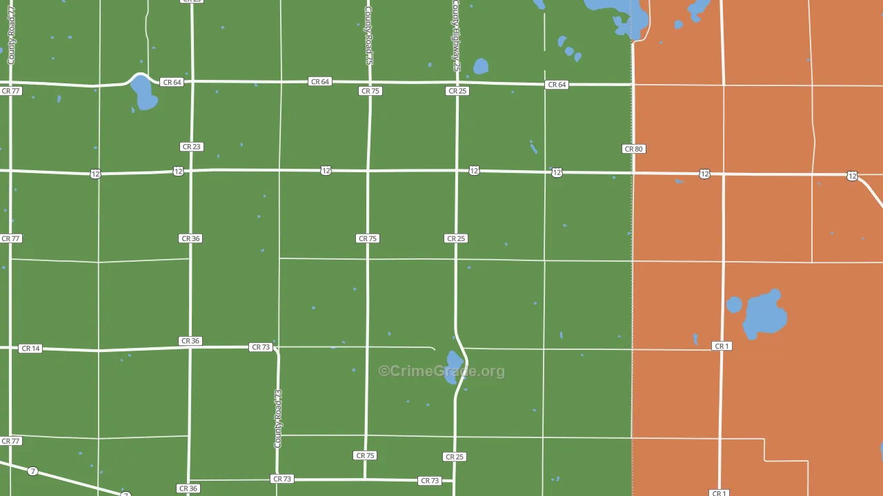 56227, MN Map of Drug-Related Crime Rates
