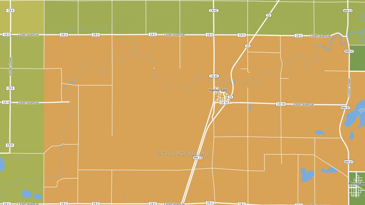 56245, MN Map of Drug-Related Crime Rates