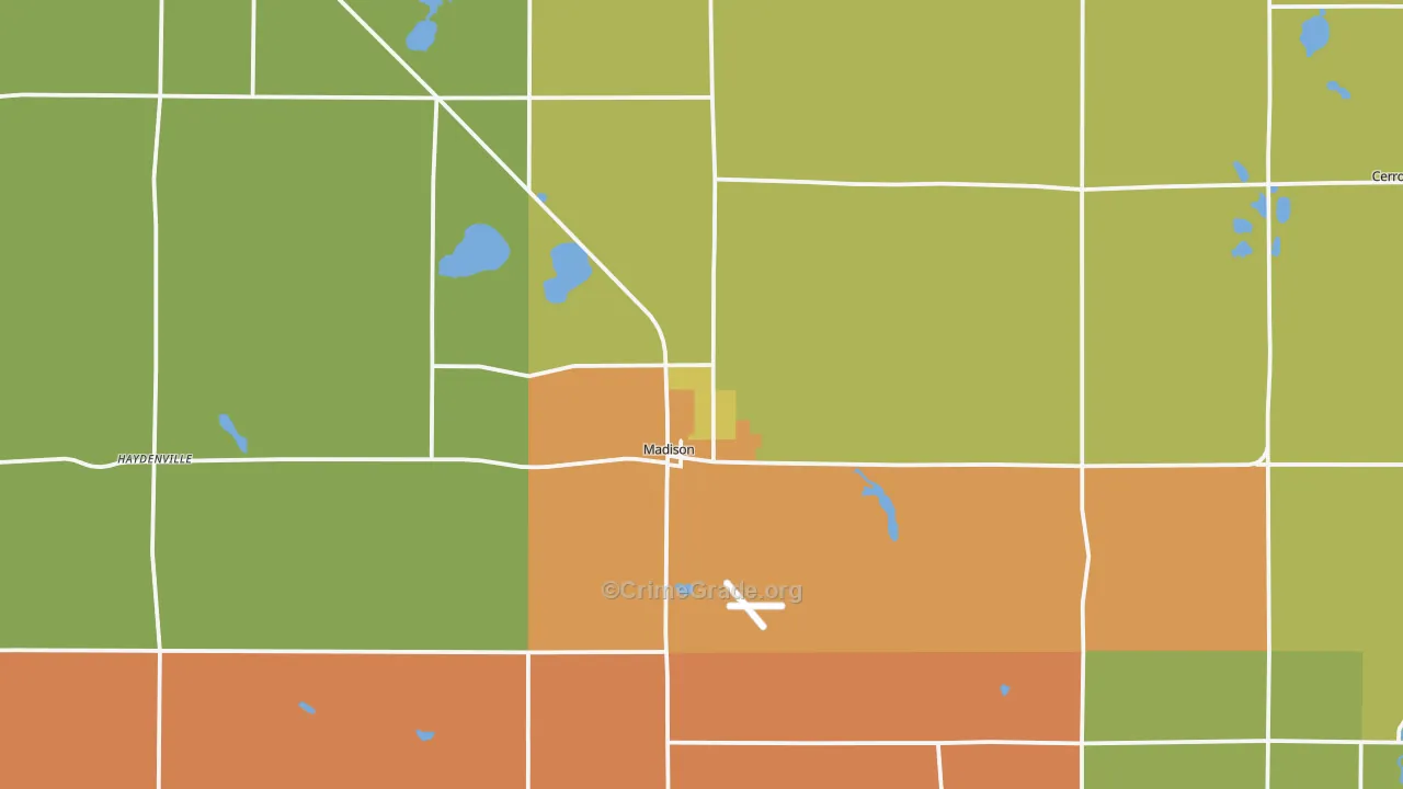 56256, MN Map of Drug-Related Crime Rates