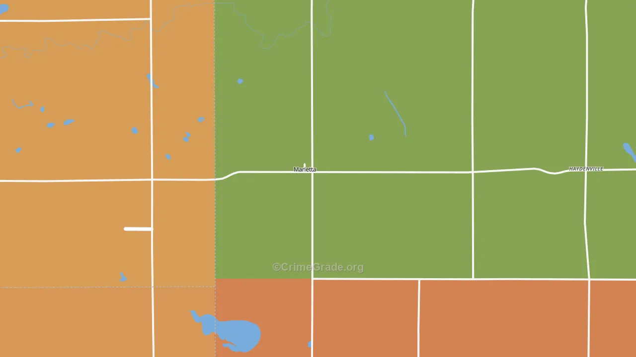 56257, MN Map of Drug-Related Crime Rates