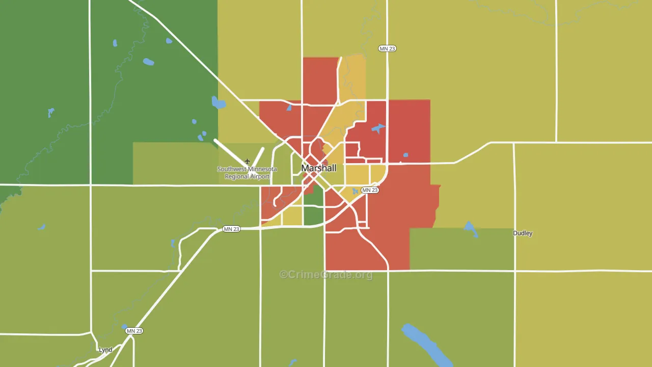 56258, MN Map of Drug-Related Crime Rates