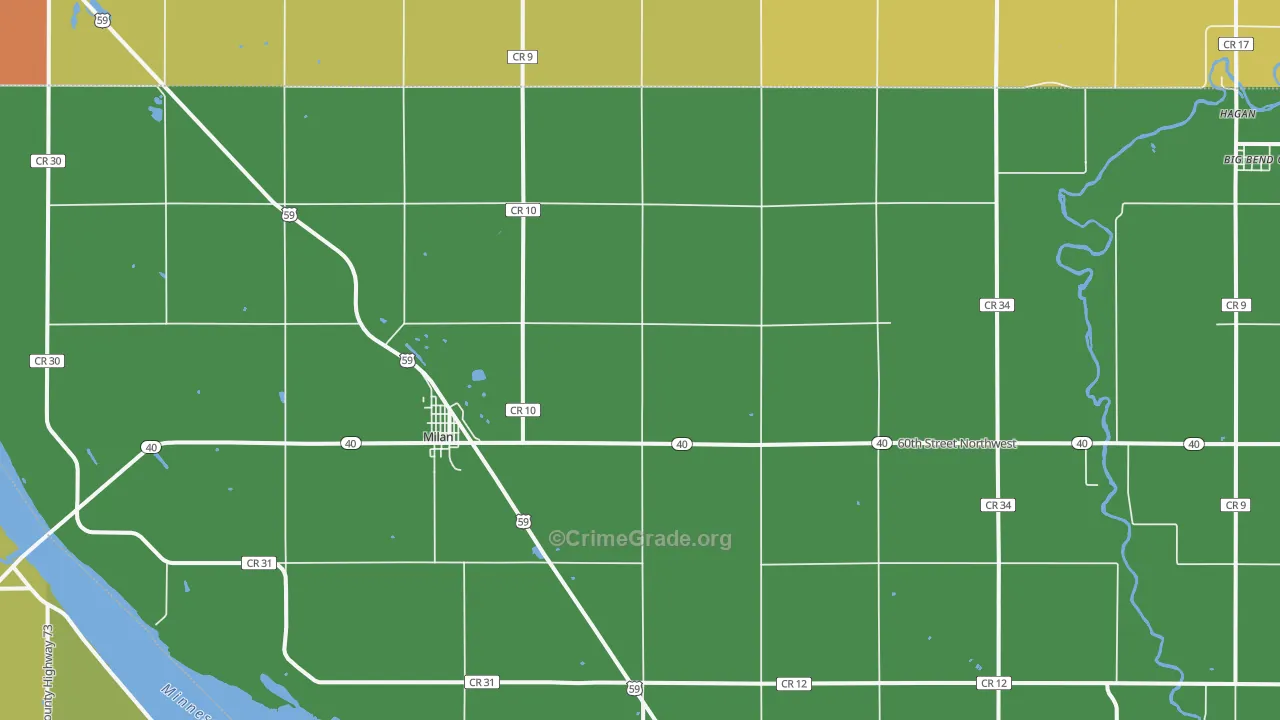 56262, MN Map of Drug-Related Crime Rates