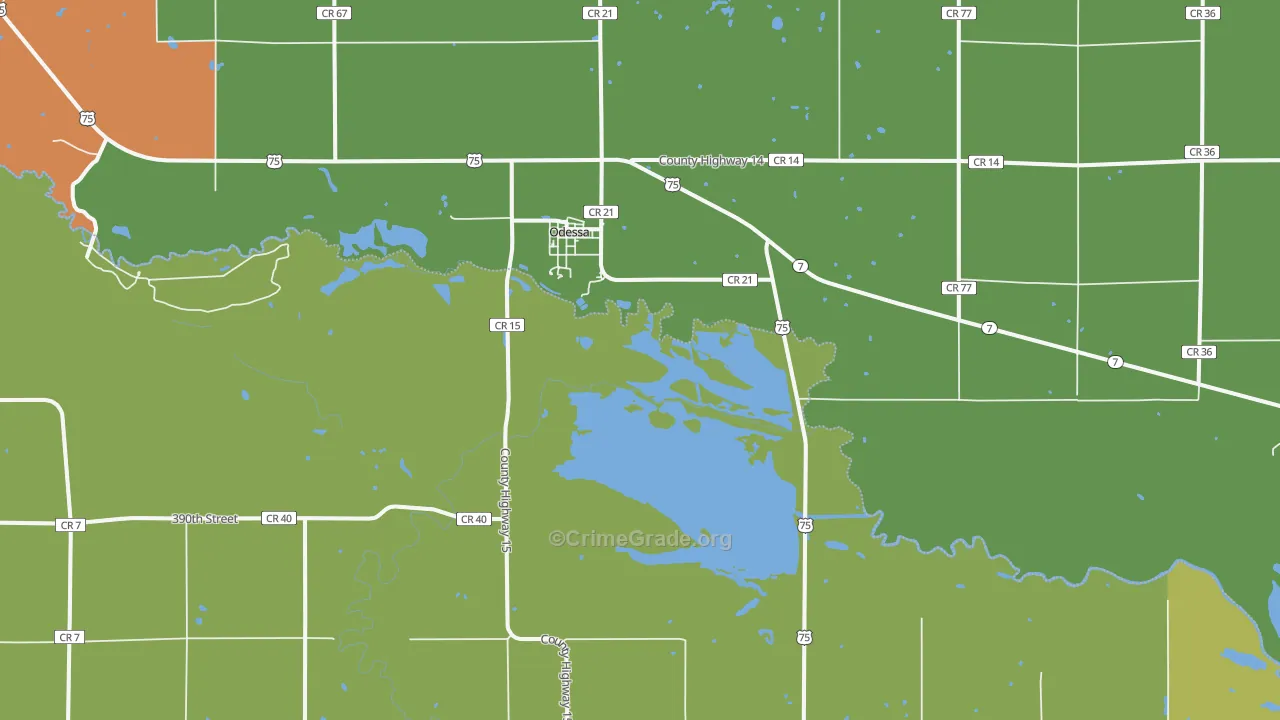 56276, MN Map of Drug-Related Crime Rates