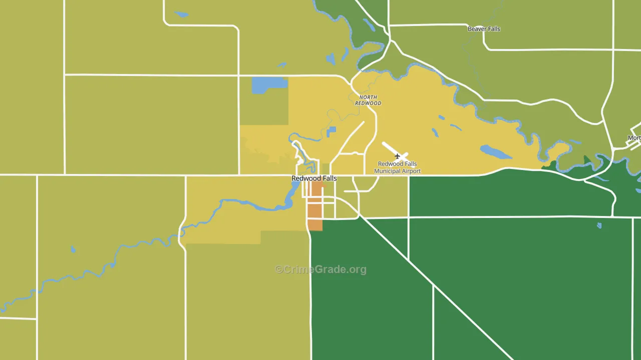 56283, MN Map of Drug-Related Crime Rates