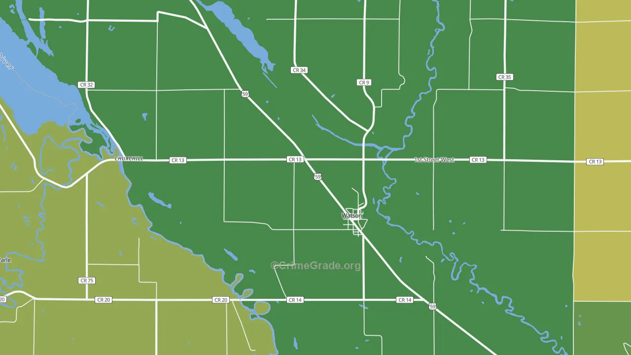 56295, MN Map of Drug-Related Crime Rates