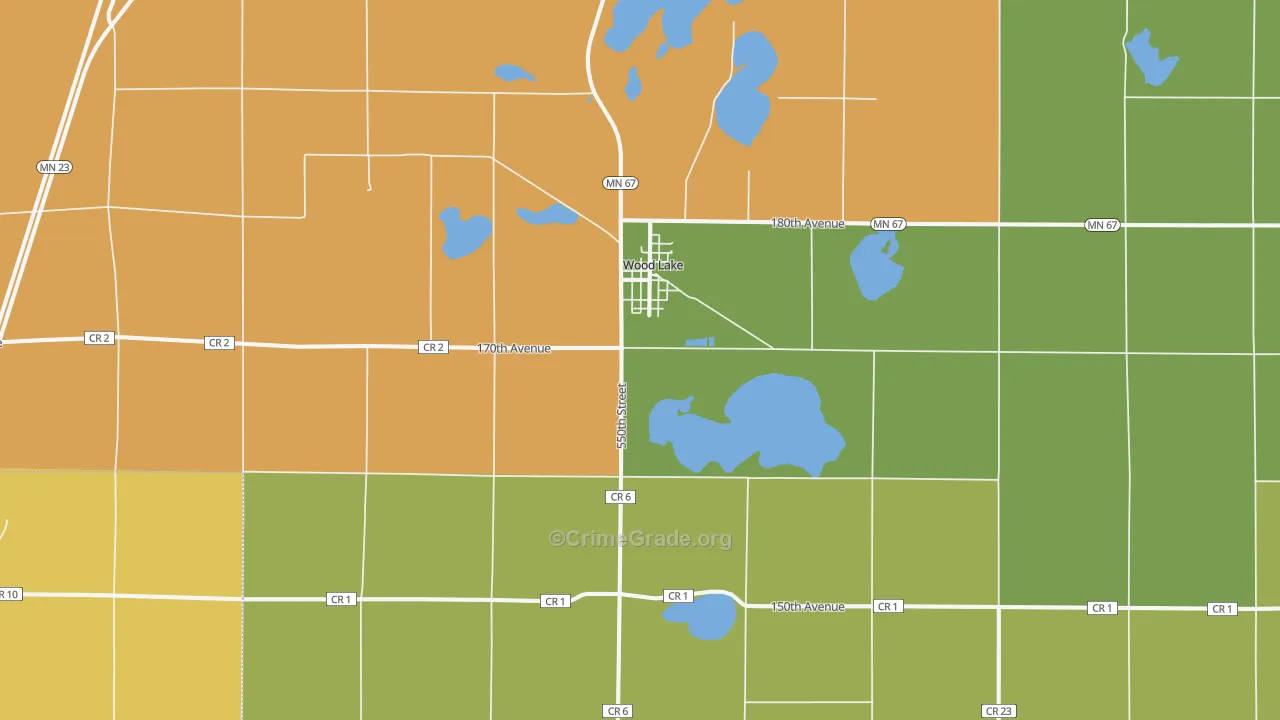 56297, MN Map of Drug-Related Crime Rates