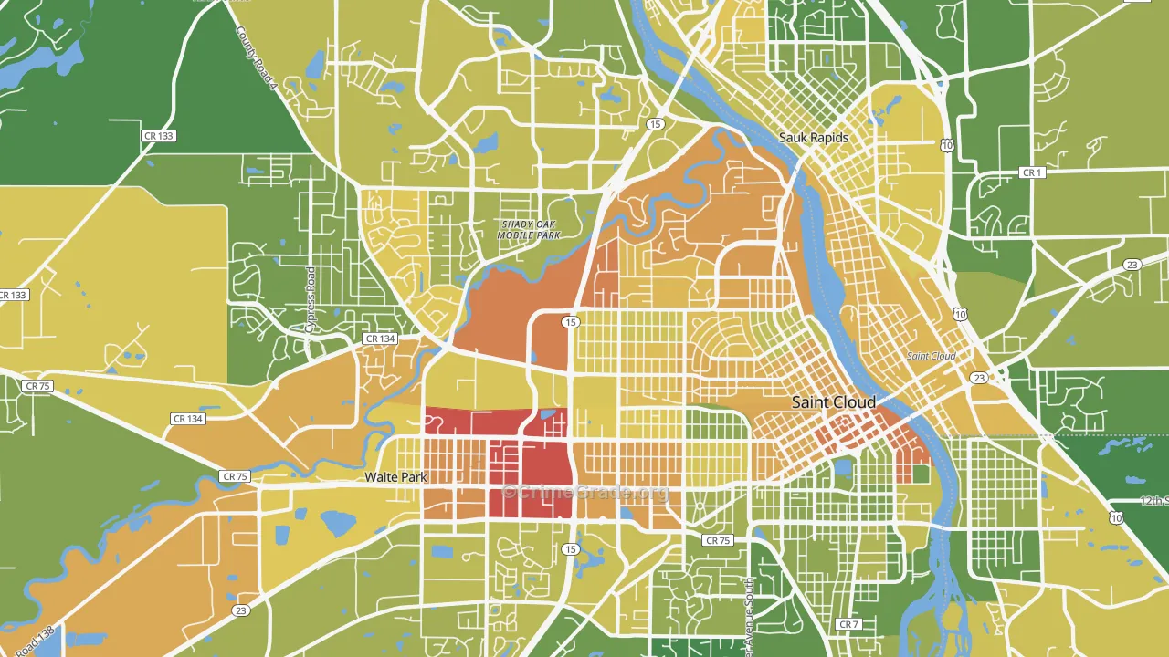 56303, MN Map of Drug-Related Crime Rates
