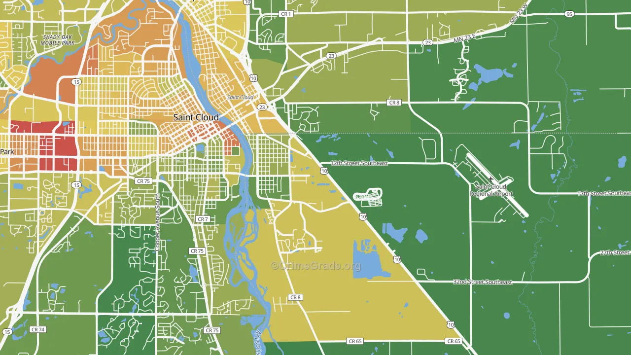56304, MN Map of Drug-Related Crime Rates