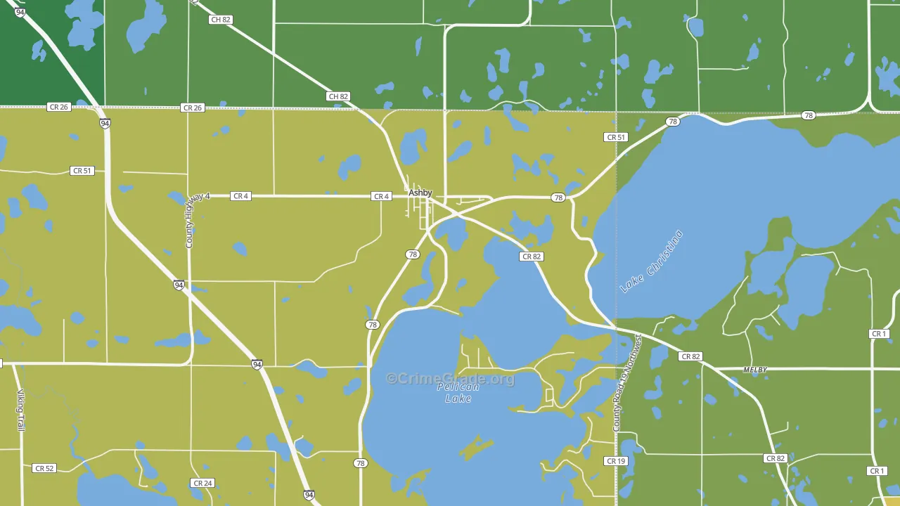 56309, MN Map of Drug-Related Crime Rates