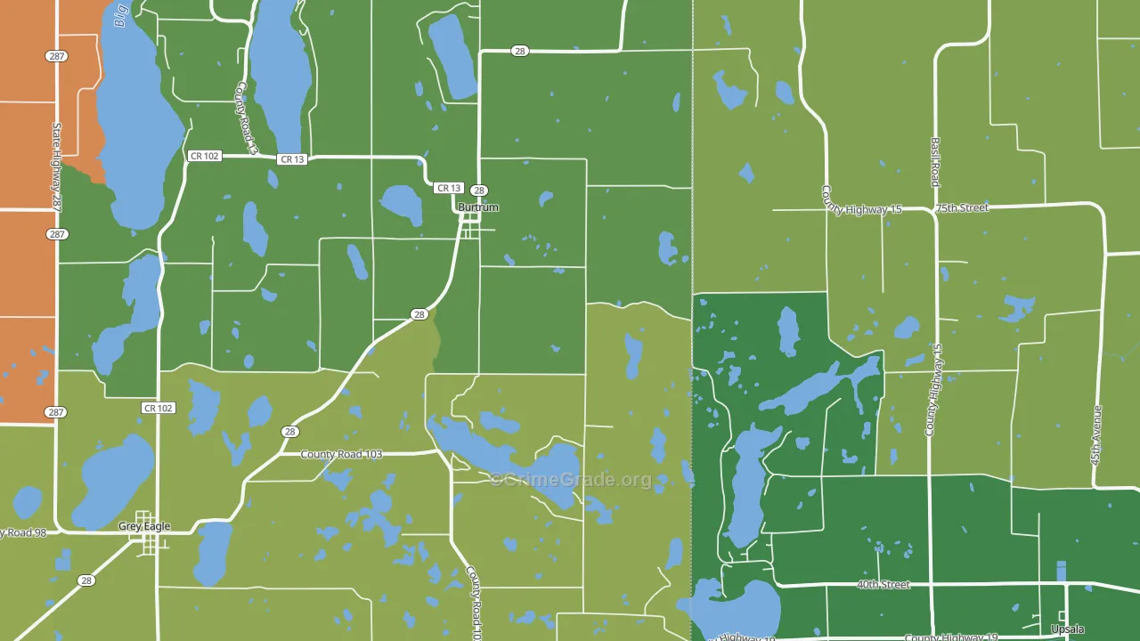 56318, MN Map of Drug-Related Crime Rates