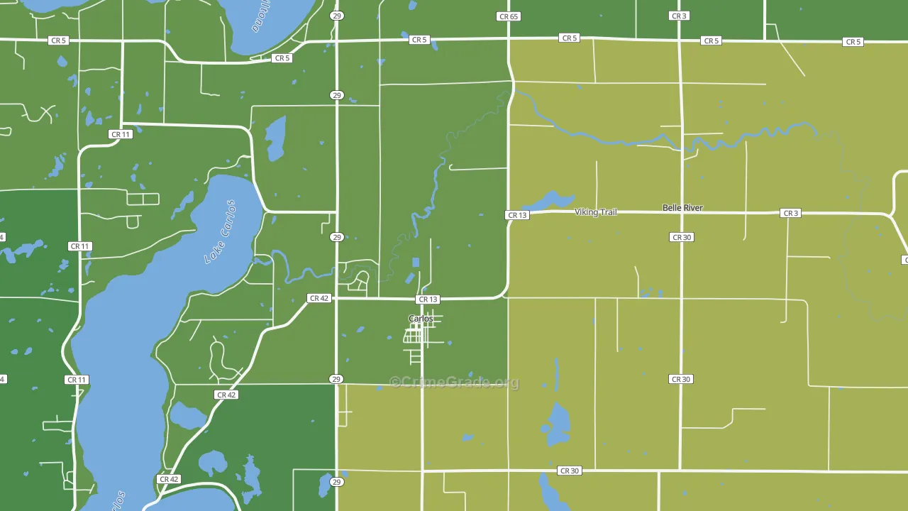 56319, MN Map of Drug-Related Crime Rates