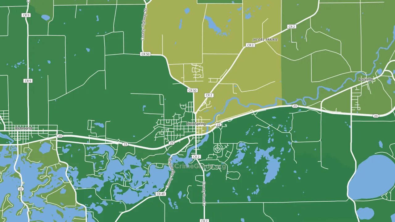 56320, MN Map of Drug-Related Crime Rates