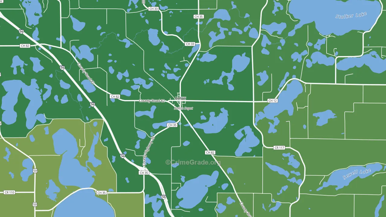 56324, MN Map of Drug-Related Crime Rates