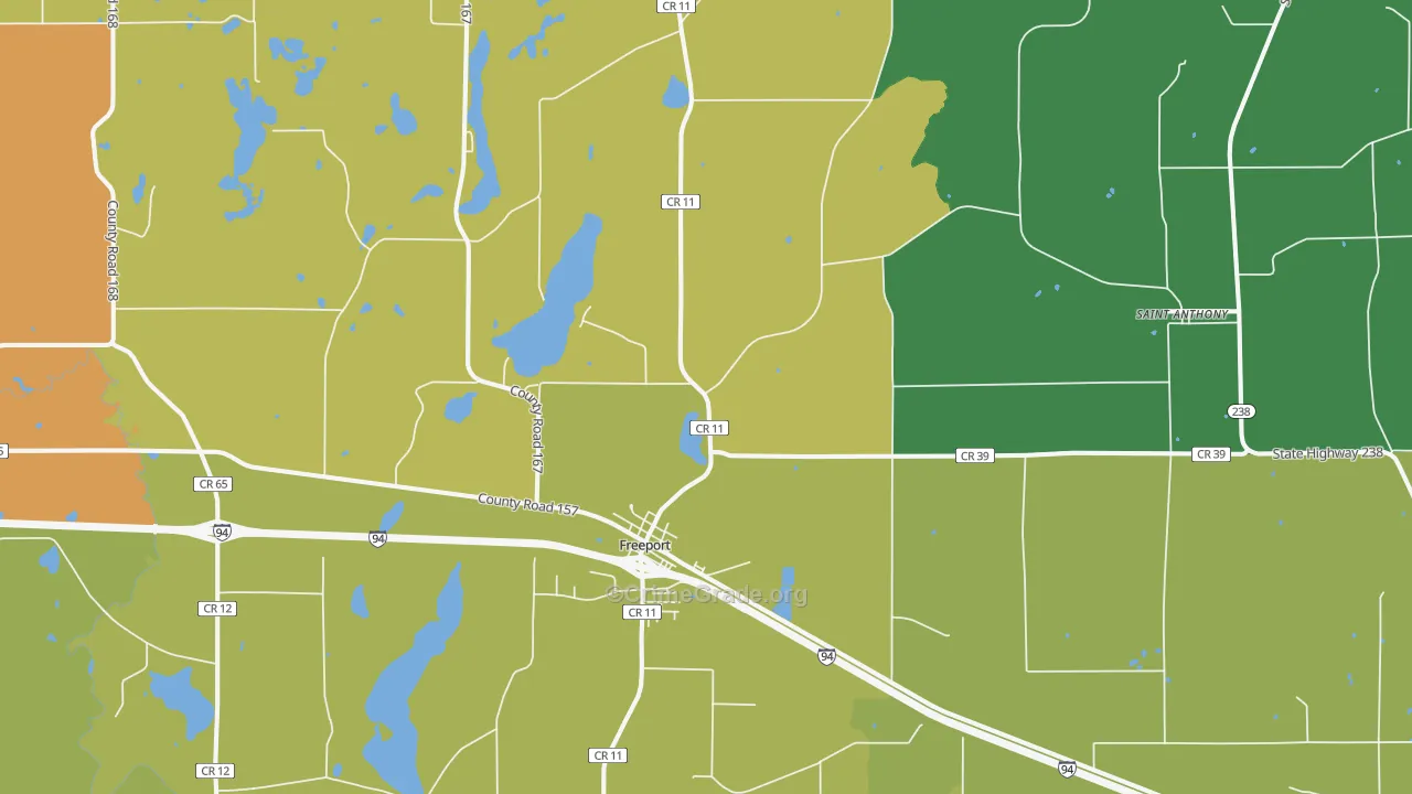56331, MN Map of Drug-Related Crime Rates