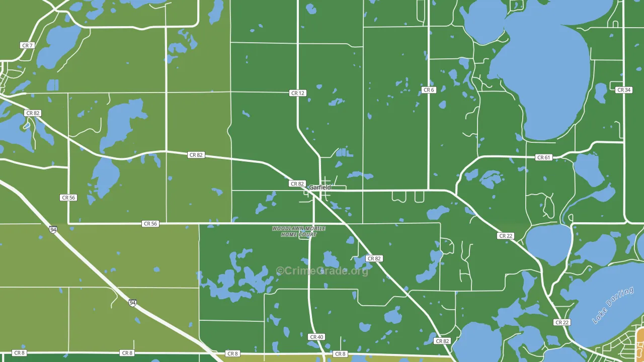56332, MN Map of Drug-Related Crime Rates