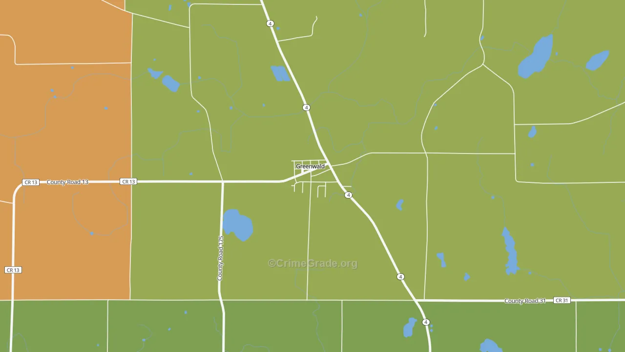56335, MN Map of Drug-Related Crime Rates