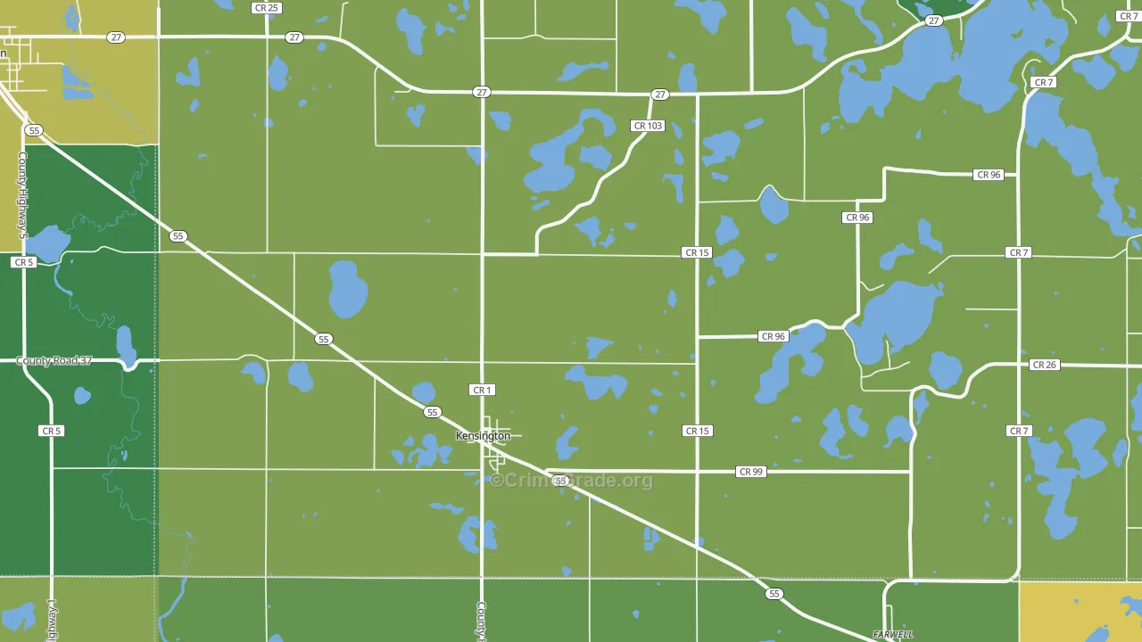 56343, MN Map of Drug-Related Crime Rates