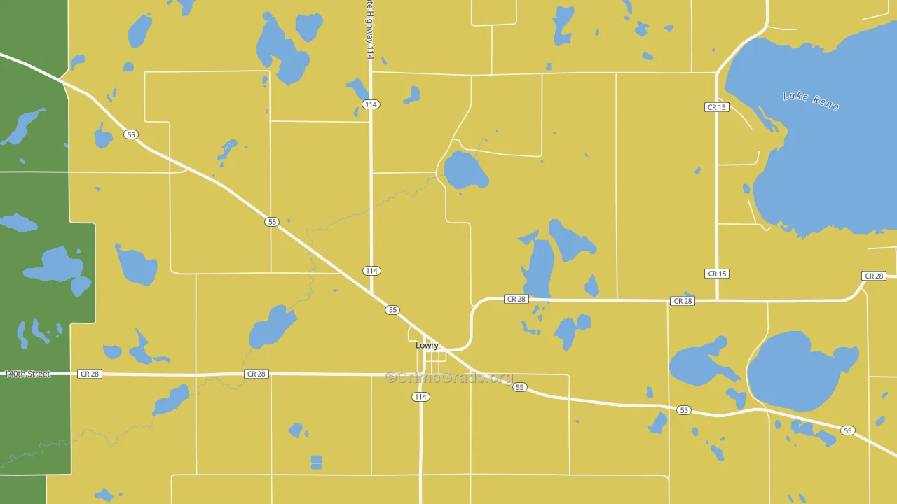 56349, MN Map of Drug-Related Crime Rates