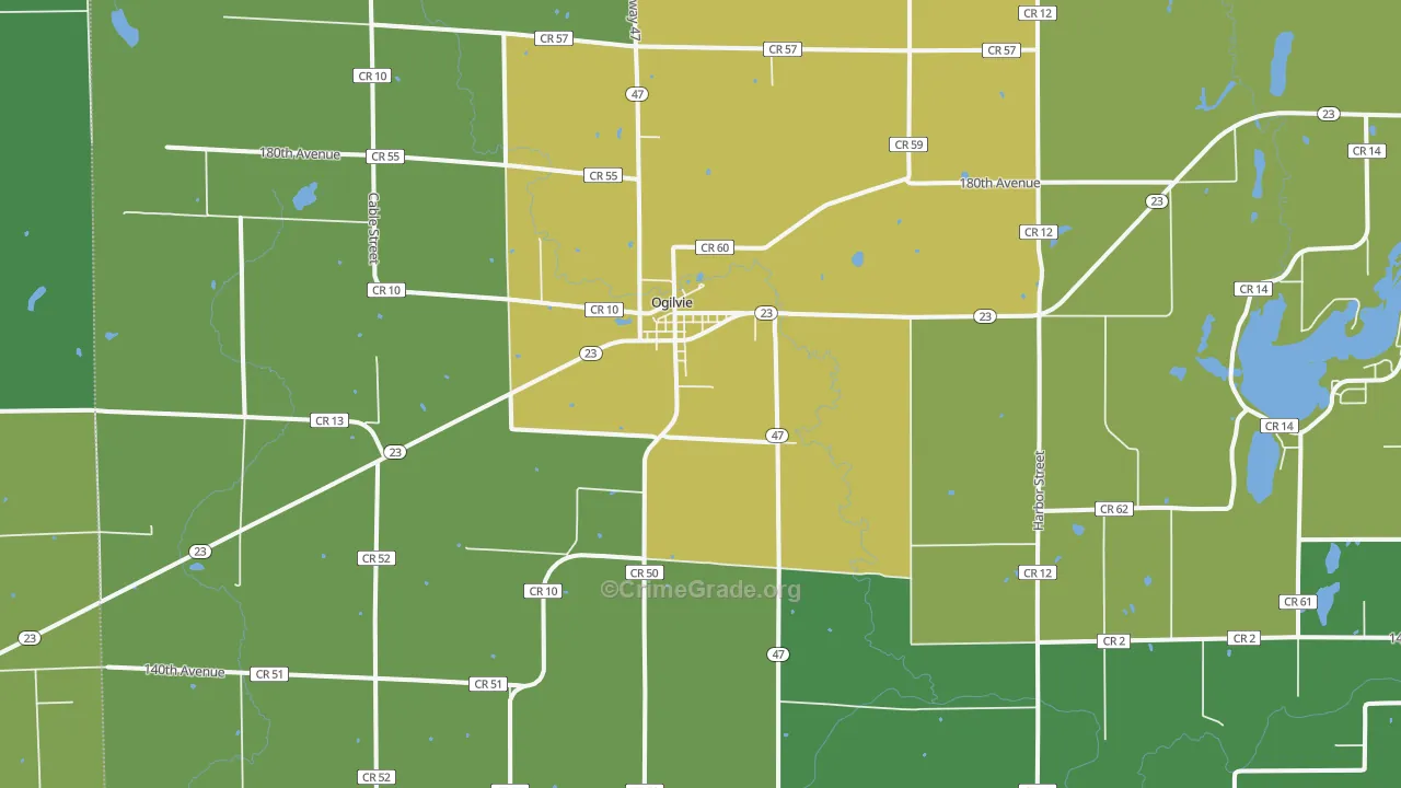 56358, MN Map of Drug-Related Crime Rates