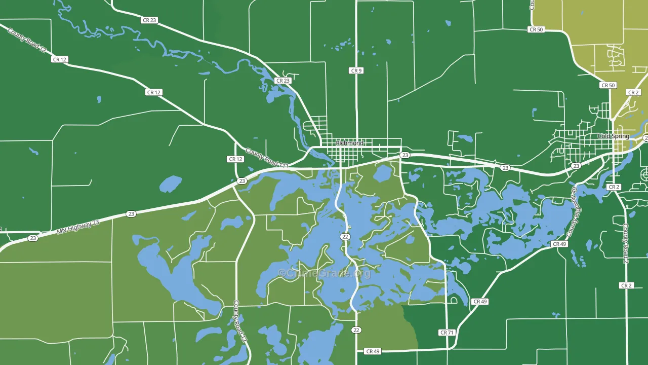 56368, MN Map of Drug-Related Crime Rates