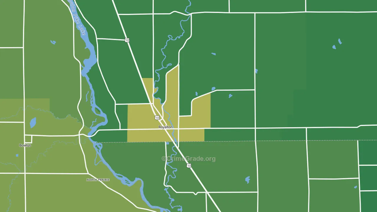 56373, MN Map of Drug-Related Crime Rates