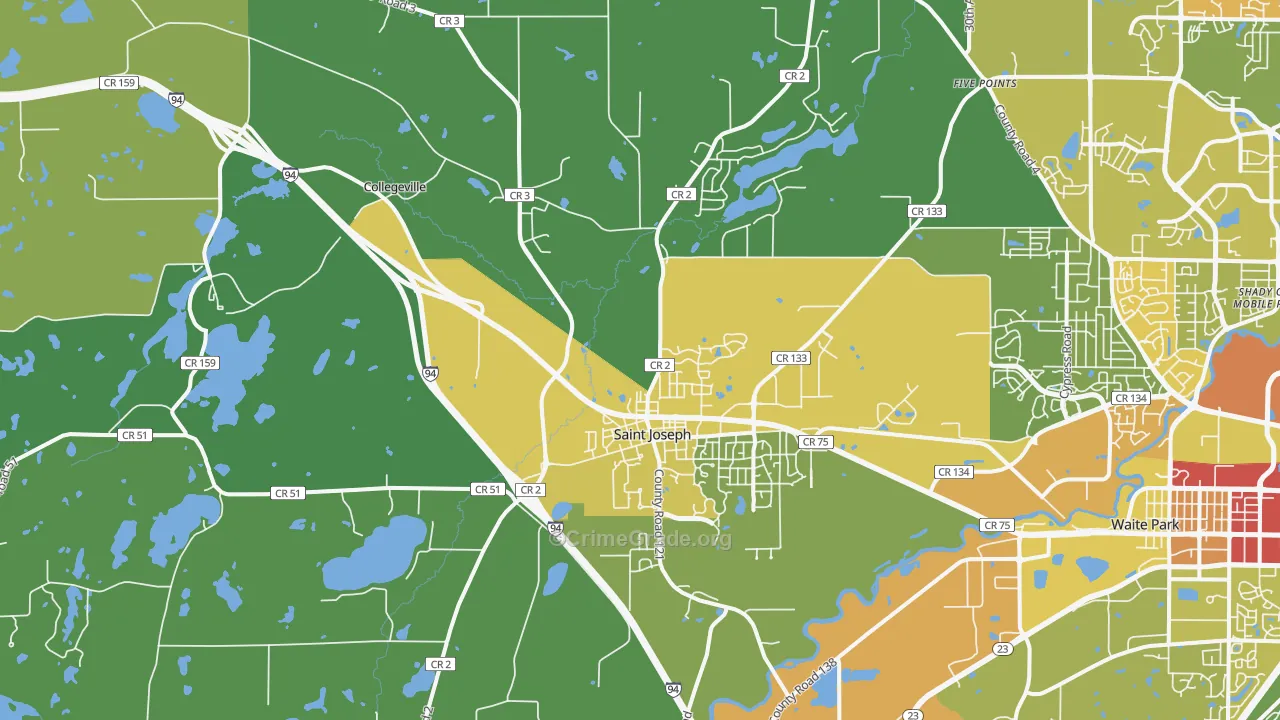 56374, MN Map of Drug-Related Crime Rates