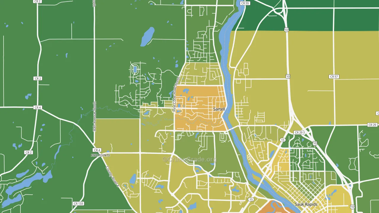 56377, MN Map of Drug-Related Crime Rates
