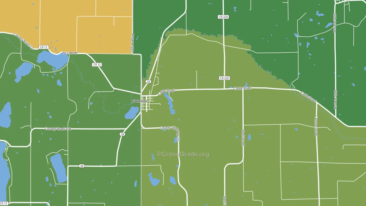 56382, MN Map of Drug-Related Crime Rates