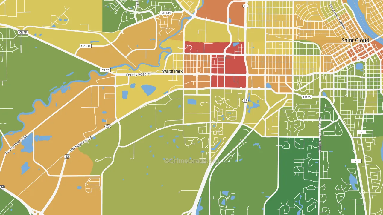 56387, MN Map of Drug-Related Crime Rates