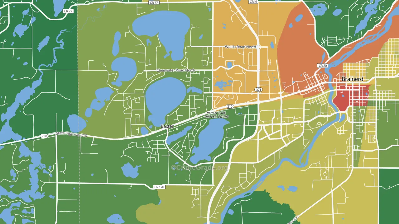 56425, MN Map of Drug-Related Crime Rates