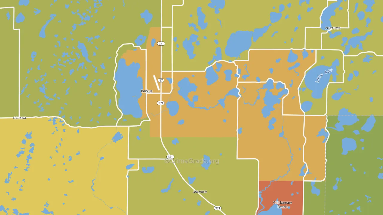 56435, MN Map of Drug-Related Crime Rates
