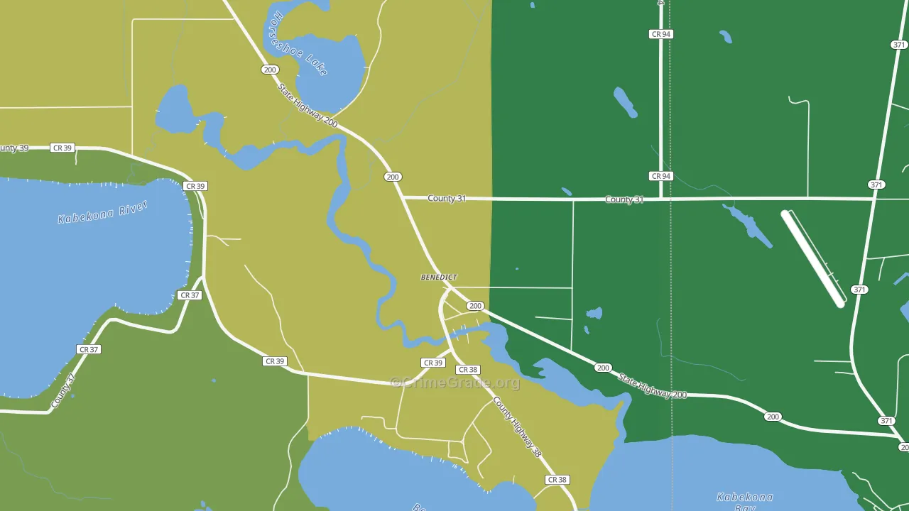 56436, MN Map of Drug-Related Crime Rates