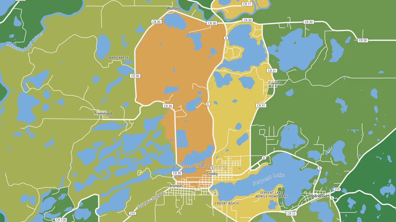 56441, MN Map of Drug-Related Crime Rates