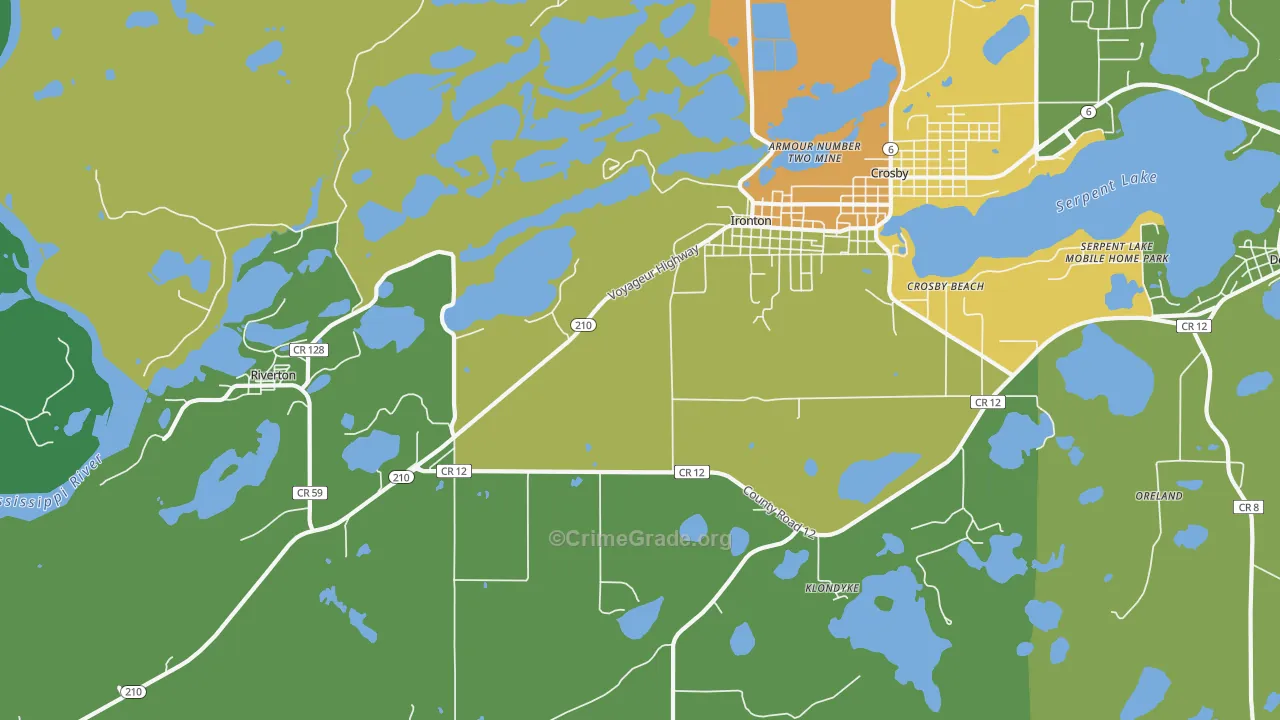 56455, MN Map of Drug-Related Crime Rates