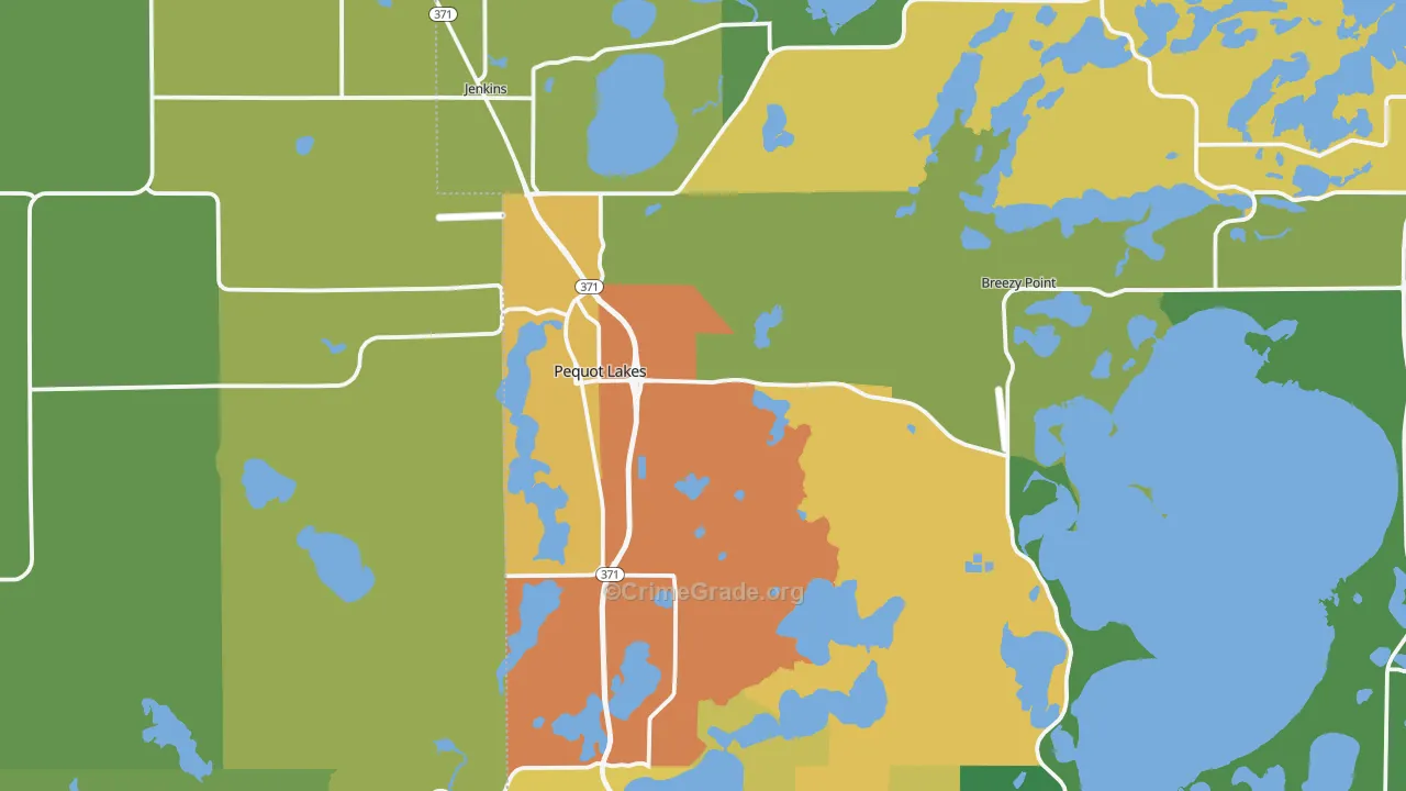 56472, MN Map of Drug-Related Crime Rates