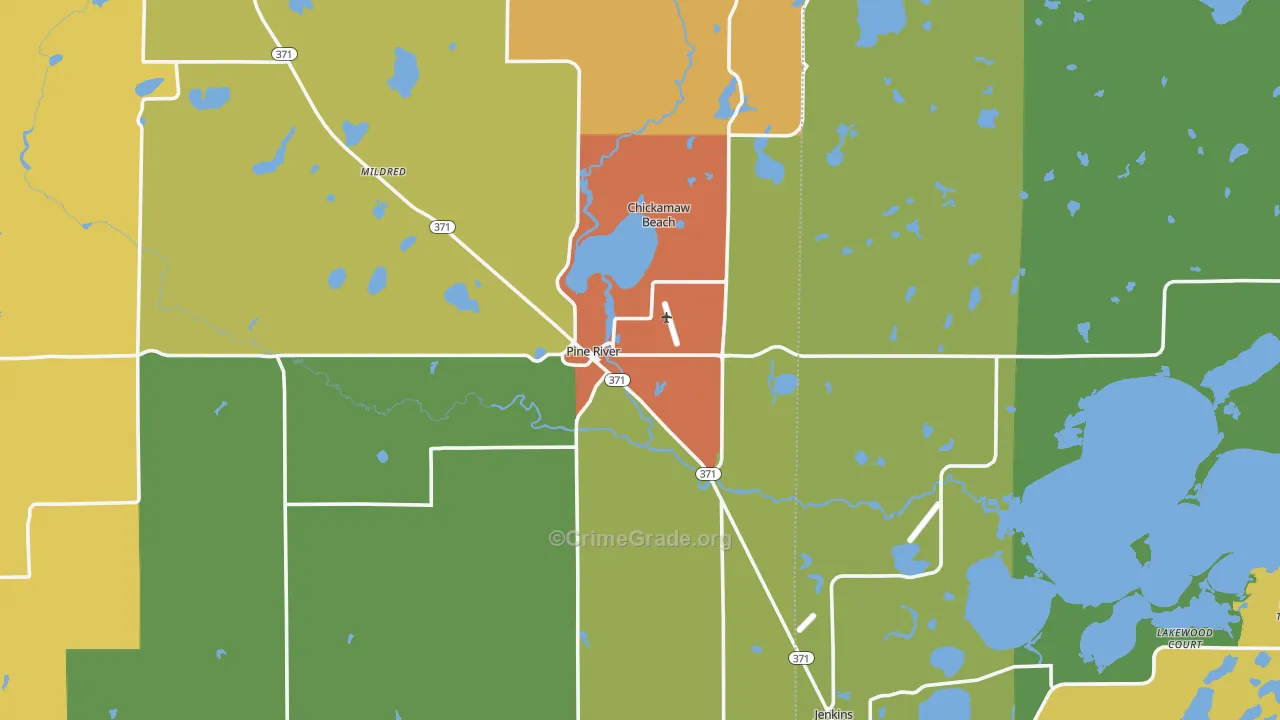 56474, MN Map of Drug-Related Crime Rates