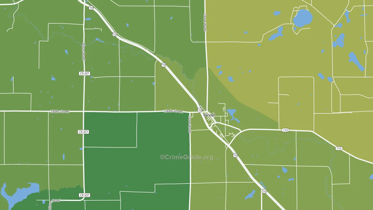 56475, MN Map of Drug-Related Crime Rates