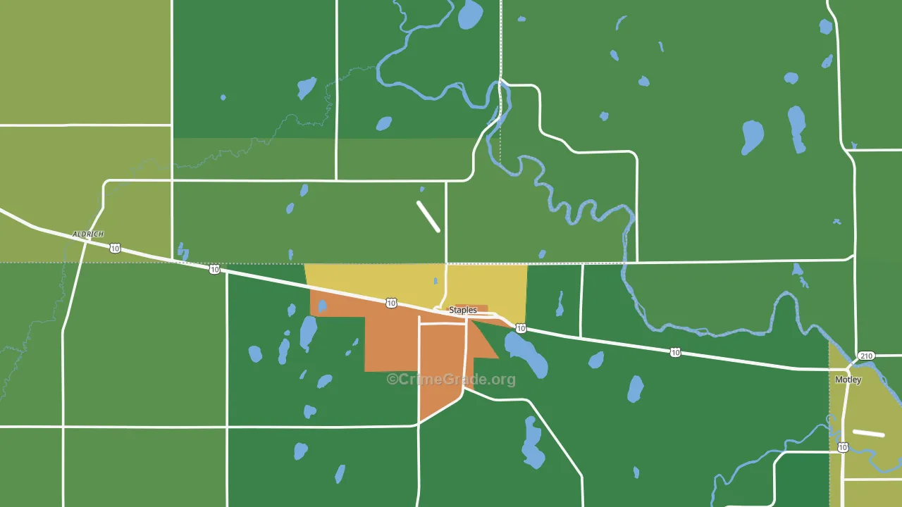 56479, MN Map of Drug-Related Crime Rates