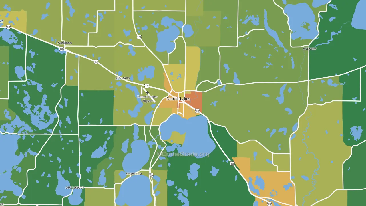 56501, MN Map of Drug-Related Crime Rates