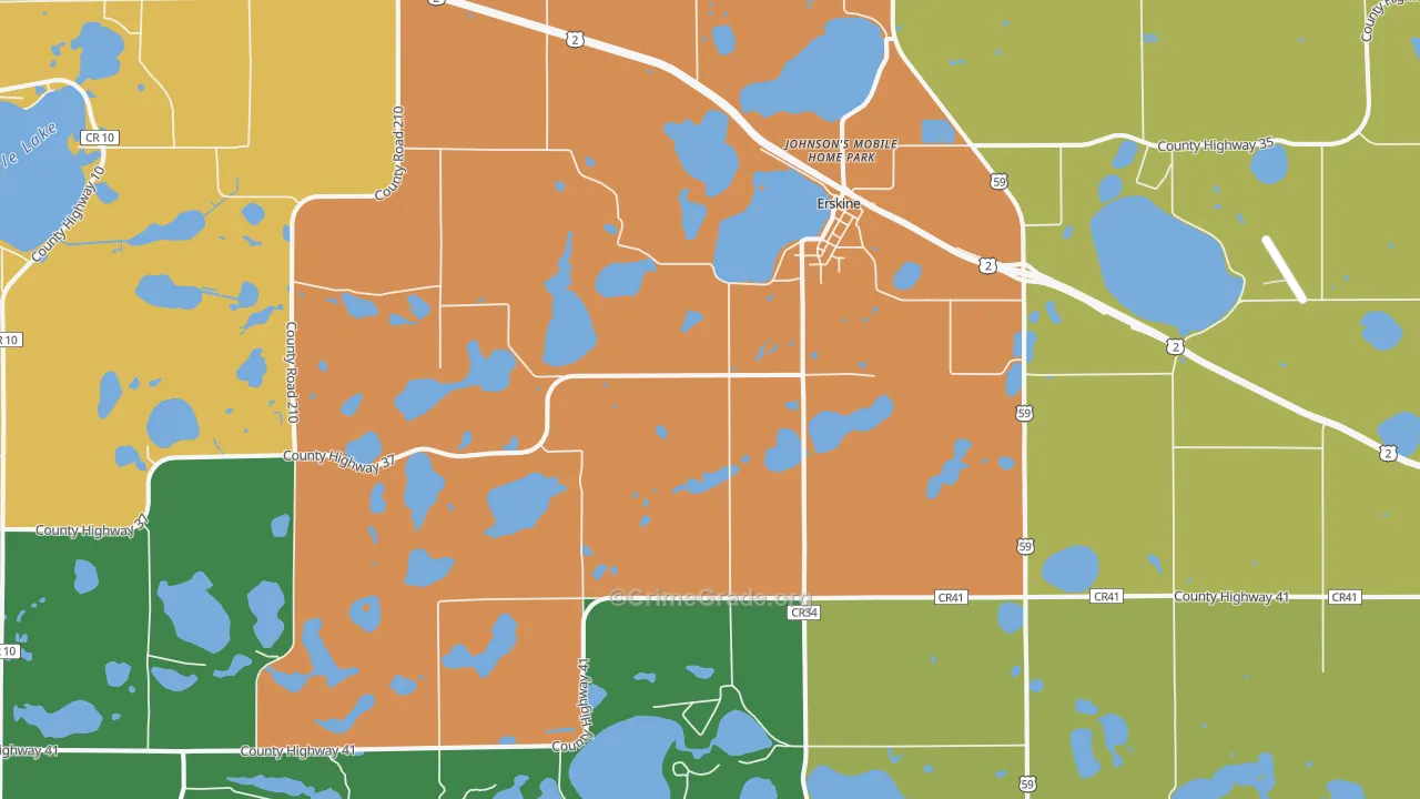 56535, MN Map of Drug-Related Crime Rates