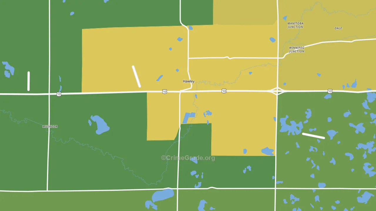 56549, MN Map of Drug-Related Crime Rates