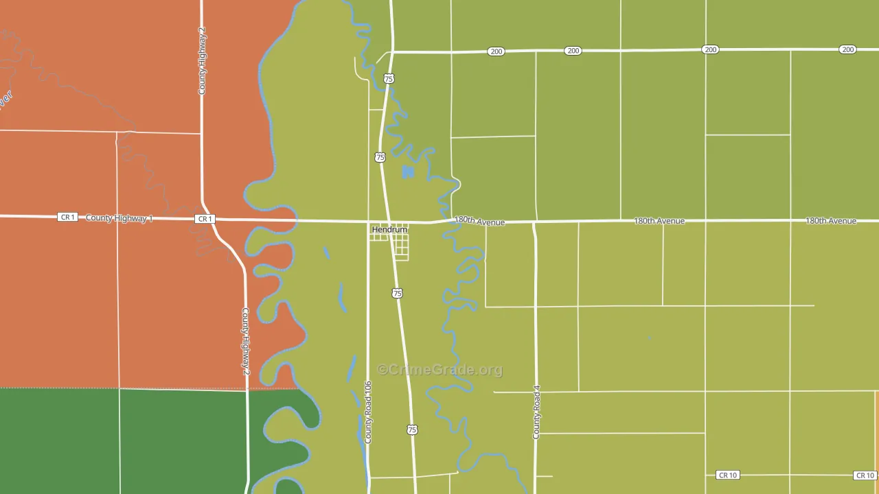 56550, MN Map of Drug-Related Crime Rates